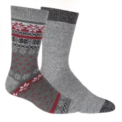Men's Columbia Thermal Crew Socks -Cheap Mens Casual Outdoor Clothing Store 2678612 Grey Fairisle