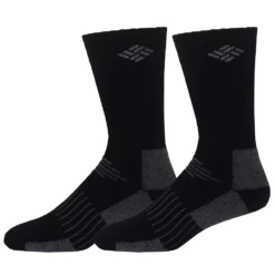 Men's Columbia 2-pack Wool-Blend Socks -Cheap Mens Casual Outdoor Clothing Store 2699269 Black