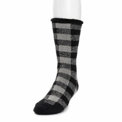 Men's MUK LUKS Heat Retainers Solid Thermal Socks 22 Men's MUK LUKS Heat Retainers Solid Thermal Socks -Cheap Mens Casual Outdoor Clothing Store 3052441 Black Buffalo Check