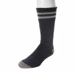 Men's MUK LUKS Heat Retainers Solid Thermal Socks 21 Men's MUK LUKS Heat Retainers Solid Thermal Socks -Cheap Mens Casual Outdoor Clothing Store 3052441 Navy Steel Stripe