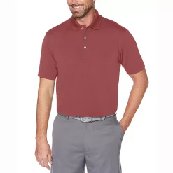 Men's Grand Slam Off Course Slim-Fit Textured Golf Polo -Cheap Mens Casual Outdoor Clothing Store 3203708 Fig
