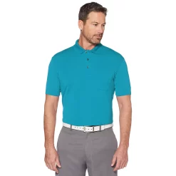 Men's Grand Slam Off Course Regular-Fit Textured Pocket Golf Polo -Cheap Mens Casual Outdoor Clothing Store 3203712 Capri Blue