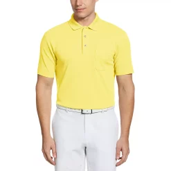 Men's Grand Slam Off Course Regular-Fit Textured Pocket Golf Polo -Cheap Mens Casual Outdoor Clothing Store 3203712 Snap Dragon