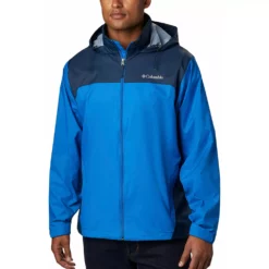 Men's Columbia Glennaker Packable Rain Jacket -Cheap Mens Casual Outdoor Clothing Store 3395672 Blue Jay Columbia Navy