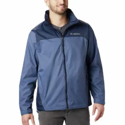 Men's Columbia Glennaker Packable Rain Jacket -Cheap Mens Casual Outdoor Clothing Store 3395672 Dark Mountain