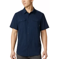 Utilizer™ II Solid Short Sleeve Shirt -Cheap Mens Casual Outdoor Clothing Store 3399420 Collegiate Navy