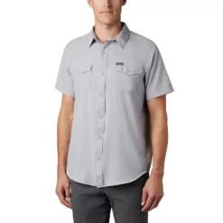 Utilizer™ II Solid Short Sleeve Shirt -Cheap Mens Casual Outdoor Clothing Store 3399420 Columbia Gray