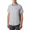 Big & Tall Columbia Utilizer Button-Down Shirt -Cheap Mens Casual Outdoor Clothing Store 3400449 Columbia Grey