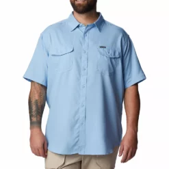 Big & Tall Columbia Utilizer Button-Down Shirt -Cheap Mens Casual Outdoor Clothing Store 3400449 Jet Stream