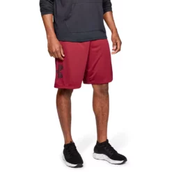 Men's Under Armour Tech Graphic Shorts -Cheap Mens Casual Outdoor Clothing Store 3450298 Aruba Red Black