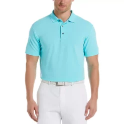 Men's Grand Slam Off Course Classic-Fit Solid Golf Polo -Cheap Mens Casual Outdoor Clothing Store 3501649 Blue Radiance