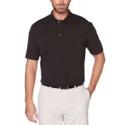 Men's Grand Slam Off Course Classic-Fit Solid Golf Polo -Cheap Mens Casual Outdoor Clothing Store 3501649 Caviar