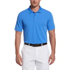 Men's Grand Slam Off Course Classic-Fit Solid Golf Polo -Cheap Mens Casual Outdoor Clothing Store 3501649 Super Sonic