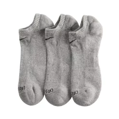 Men's Nike 3-pack Everyday Plus Cushion No-Show Training Socks -Cheap Mens Casual Outdoor Clothing Store 3571169 Grey