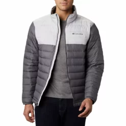 Men's Columbia Powder Lite Jacket -Cheap Mens Casual Outdoor Clothing Store 3587555 City Gray