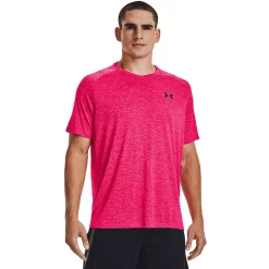 Men's Under Armour Tech 2.0 V-Neck Tee -Cheap Mens Casual Outdoor Clothing Store 3590811 Penta Pink