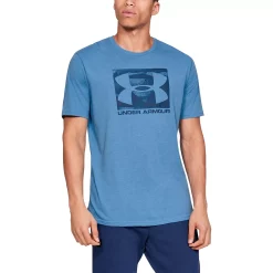 Men's Under Armour Boxed Sportstyle Tee -Cheap Mens Casual Outdoor Clothing Store 3591775 Ether Blue