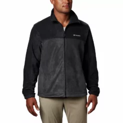Men's Columbia Steens Mountain™ Full-Zip Fleece Jacket -Cheap Mens Casual Outdoor Clothing Store 3592654 Black Grill