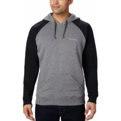 Men's Columbia Hart Mountain Hoodie -Cheap Mens Casual Outdoor Clothing Store 3595641 Charcoal Heather Black