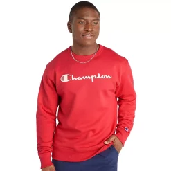 Men's Champion® Powerblend Fleece Sweatshirt -Cheap Mens Casual Outdoor Clothing Store 3614978 Red Stone