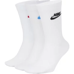 Men's Nike Everyday Essential Crew Socks -Cheap Mens Casual Outdoor Clothing Store 3631965 White Multi
