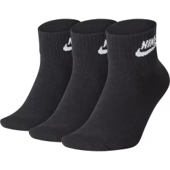 Men's Nike 3-Pack Everyday Essential Ankle Socks -Cheap Mens Casual Outdoor Clothing Store 3632023 ALT