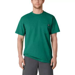 Men's Dickies Heavyweight Short Sleeve Shirt -Cheap Mens Casual Outdoor Clothing Store 3674414 Green Single Dye Heath