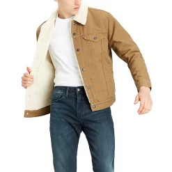 Men's Levi's® Sherpa-Lined Trucker Jacket -Cheap Mens Casual Outdoor Clothing Store 3753742 Cougar