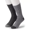 Cuddl Duds Socks For Men 2-Pack Twist Ribbed Crew Socks -Cheap Mens Casual Outdoor Clothing Store 3768491 Asphalt