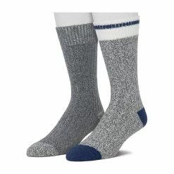 Cuddl Duds Socks For Men 2-Pack Twist Ribbed Crew Socks -Cheap Mens Casual Outdoor Clothing Store 3768491 Grey