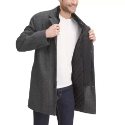 Men's Dockers® Midweight Wool-Blend Topcoat with Quilted Bib -Cheap Mens Casual Outdoor Clothing Store 3799953 ALT3
