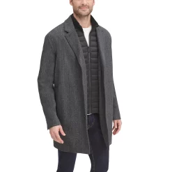 Men's Dockers® Midweight Wool-Blend Topcoat with Quilted Bib -Cheap Mens Casual Outdoor Clothing Store 3799953 ALT5