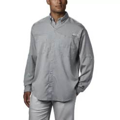 Men's Columbia PFG Tamiami™ II Long Sleeve Shirt -Cheap Mens Casual Outdoor Clothing Store 3842791 Cool Gray