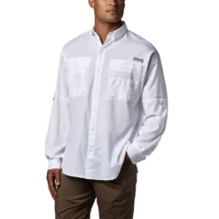 Men's Columbia PFG Tamiami™ II Long Sleeve Shirt -Cheap Mens Casual Outdoor Clothing Store 3842791 White