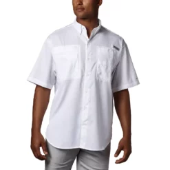 Men's Columbia PFG Tamiami™ II Short Sleeve Shirt -Cheap Mens Casual Outdoor Clothing Store 3842914 White
