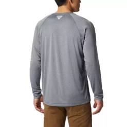 Men's Columbia PFG Terminal Tackle™ Heather Long Sleeve Shirt -Cheap Mens Casual Outdoor Clothing Store 3843032 ALT