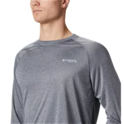 Men's Columbia PFG Terminal Tackle™ Heather Long Sleeve Shirt -Cheap Mens Casual Outdoor Clothing Store 3843032 ALT4