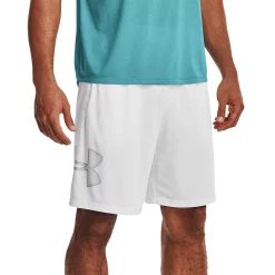 Big & Tall Under Armour Tech Graphic Shorts -Cheap Mens Casual Outdoor Clothing Store 3869040 White
