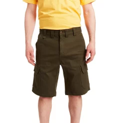 Men's Smith's Workwear 11-inch Relaxed-Fit Stretch Duck Canvas Cargo Shorts -Cheap Mens Casual Outdoor Clothing Store 3886920 Black Olive