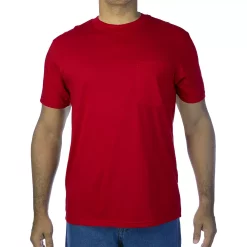 Men's Smith's Workwear Extended-Tail Cotton Crewneck Tee -Cheap Mens Casual Outdoor Clothing Store 3886949 Dark Red