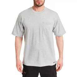 Men's Smith's Workwear Extended-Tail Cotton Crewneck Tee -Cheap Mens Casual Outdoor Clothing Store 3886949 Heather Grey