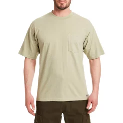 Men's Smith's Workwear Extended-Tail Cotton Crewneck Tee -Cheap Mens Casual Outdoor Clothing Store 3886949 Sage