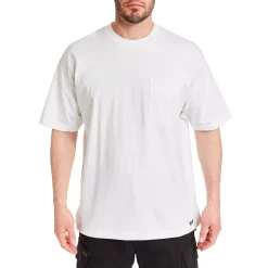 Men's Smith's Workwear Extended-Tail Cotton Crewneck Tee -Cheap Mens Casual Outdoor Clothing Store 3886949 White