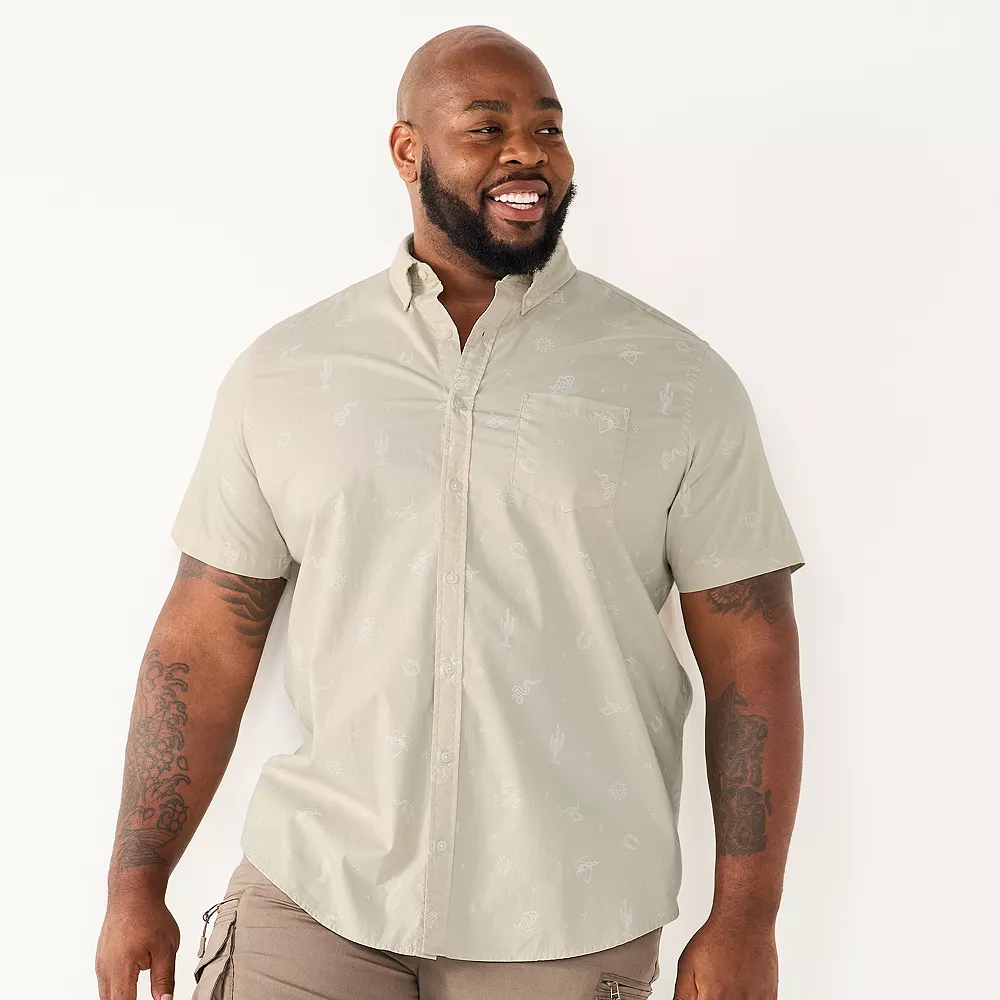 Big & Tall Sonoma Goods For Life® Poplin Button-Down Shirt 3 Big & Tall Sonoma Goods For Life® Poplin Button-Down Shirt