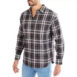 Men's Smith's Workwear Buffalo Plaid Flannel Button-Down Shirt -Cheap Mens Casual Outdoor Clothing Store 4134071 ALT2