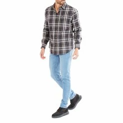 Men's Smith's Workwear Buffalo Plaid Flannel Button-Down Shirt -Cheap Mens Casual Outdoor Clothing Store 4134071 ALT5