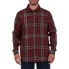 Men's Smith's Workwear Buffalo Plaid Flannel Button-Down Shirt -Cheap Mens Casual Outdoor Clothing Store 4134071 Burgundy