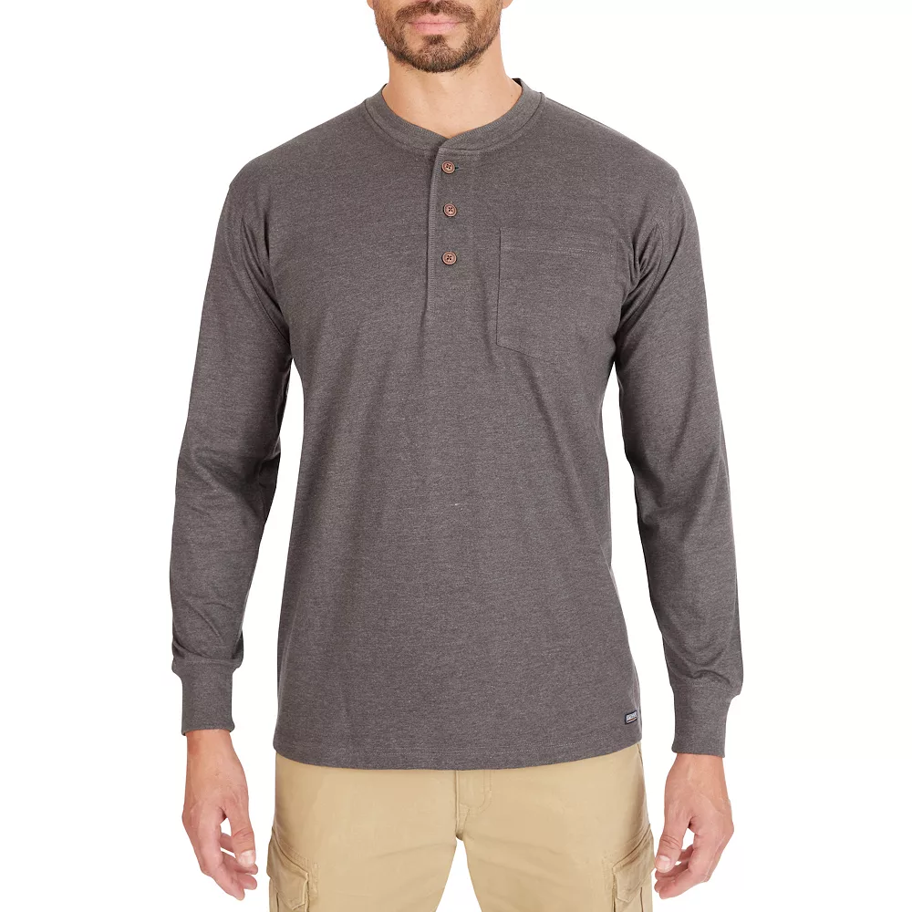 Men's Smith's Workwear Extended Tail Pocket Henley 8 Men's Smith's Workwear Extended Tail Pocket Henley - Image 6