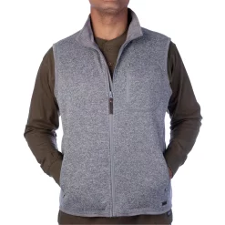 Men's Smith's Workwear Full-Zip Sweater Fleece Vest -Cheap Mens Casual Outdoor Clothing Store 4134161 Heather Gray