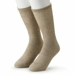 Men's Doctor's Choice 2-pack Diabetic Cushioned Crew Socks - Extended Size -Cheap Mens Casual Outdoor Clothing Store 4223346 Tan